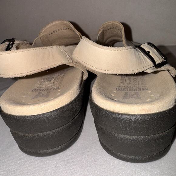 Mephisto Nonny Sand Beige Slingback Nubuck Open Toe Sandals EU 39 US 9 - Picture 4 of 8